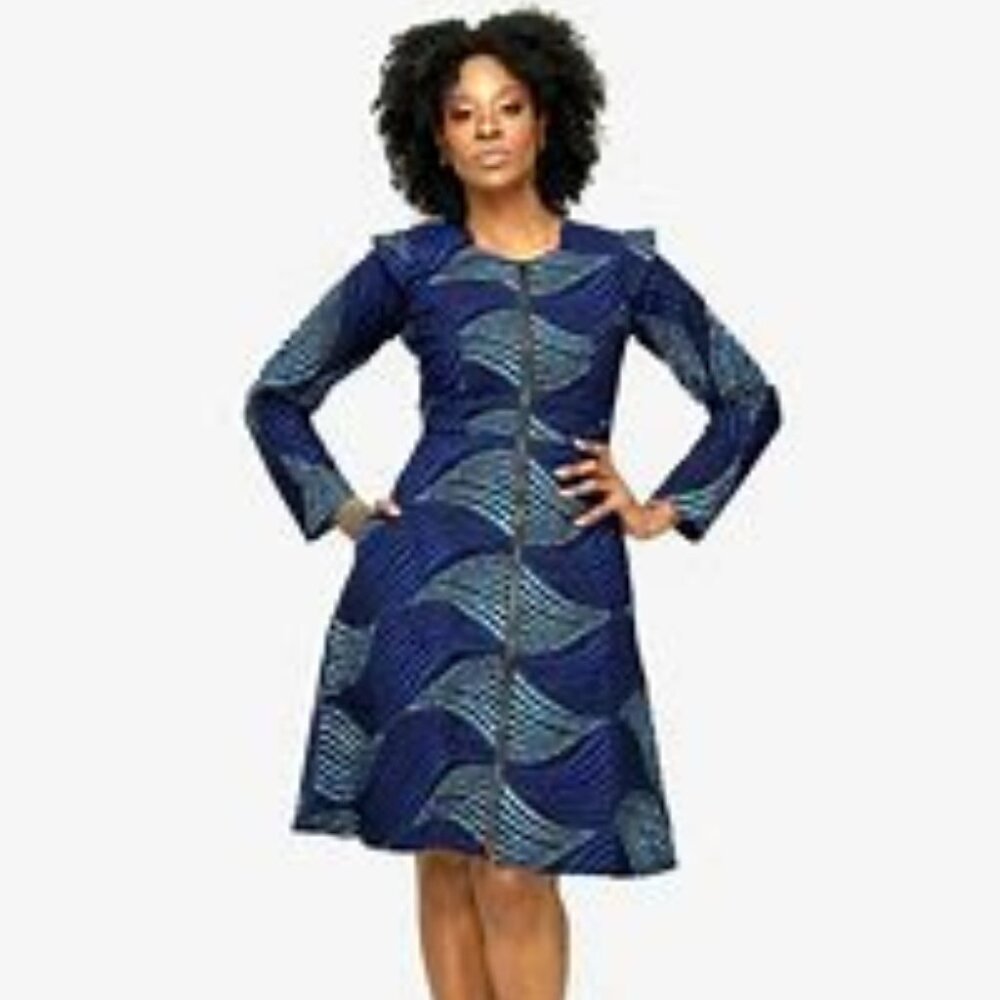 Ray Darten Banwi African Print Jacket Dress